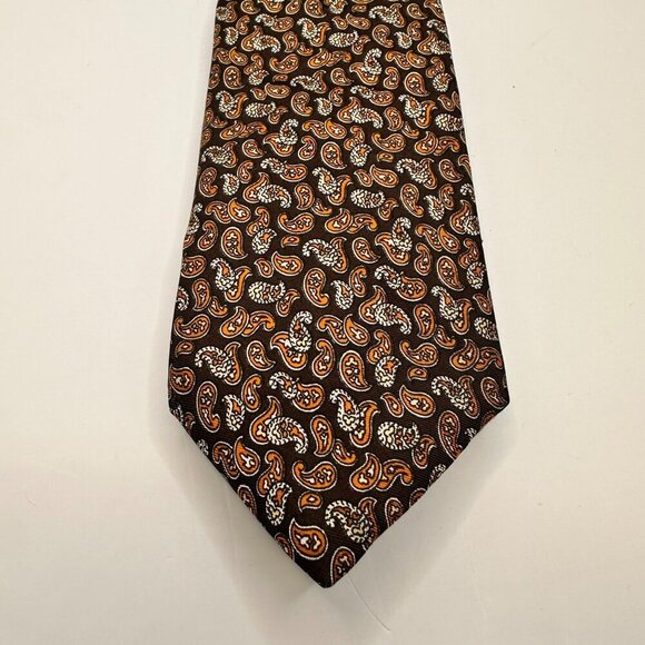 Christian Dior Vintage Retro Silk Geometric Slim Tie - Picture 2 of 8